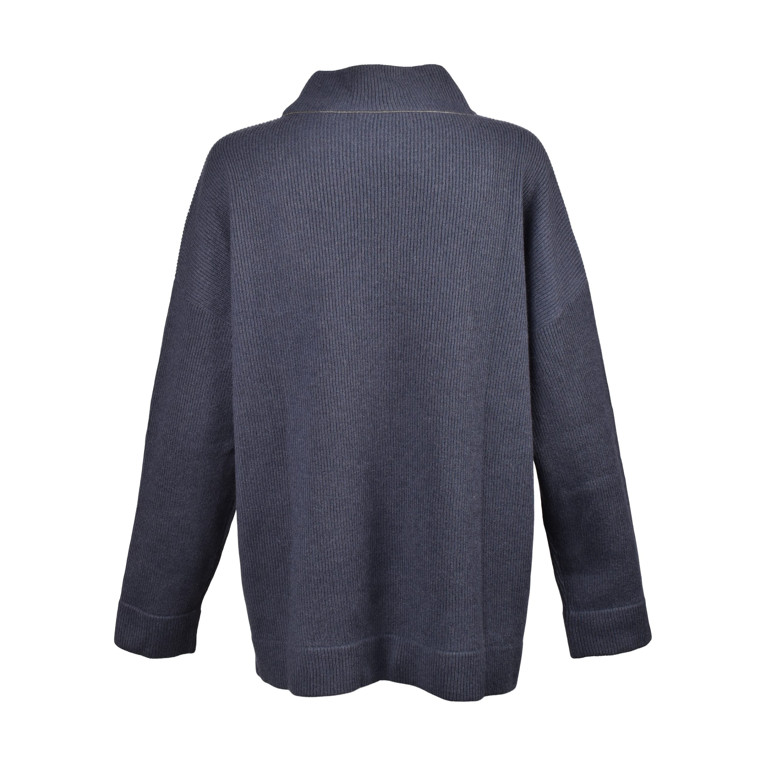 Brunello Cucinelli Blue Cashmere Cashmere Sweater
