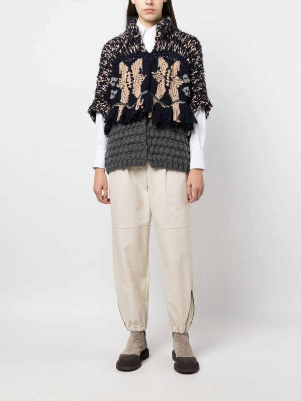 Brunello Cucinelli Bicolor Cashmere Cashmere Sweater