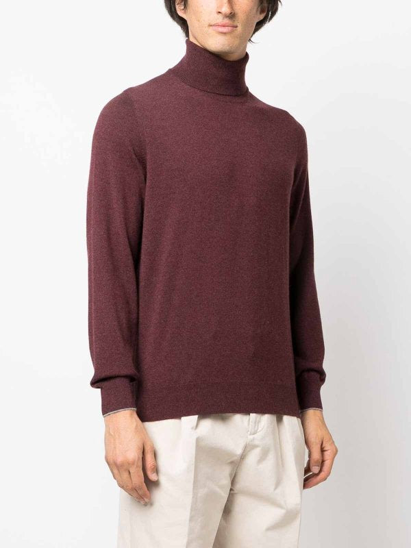Brunello Cucinelli Bordeaux Cashmere Cashmere Sweater