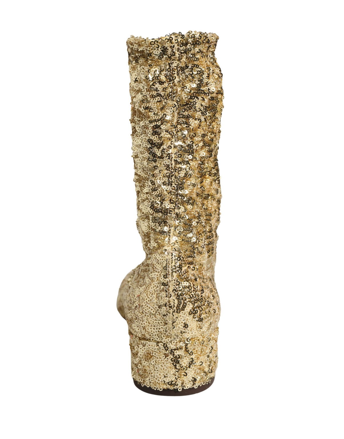 Dolce & Gabbana Gold Sequined Short Boots - Exquisite Luxury Footwear