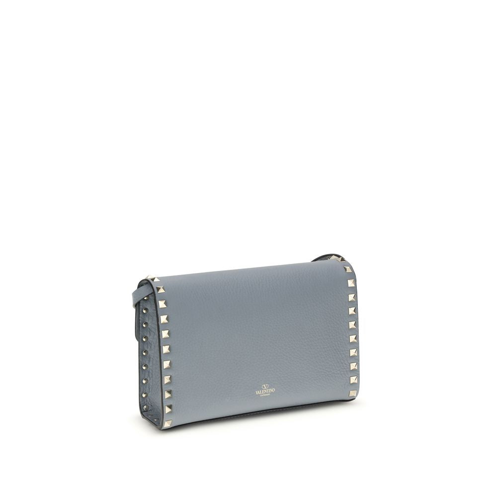 Valentino Garavani Blue Calf Leather Shoulder Bag, Couture Elegance
