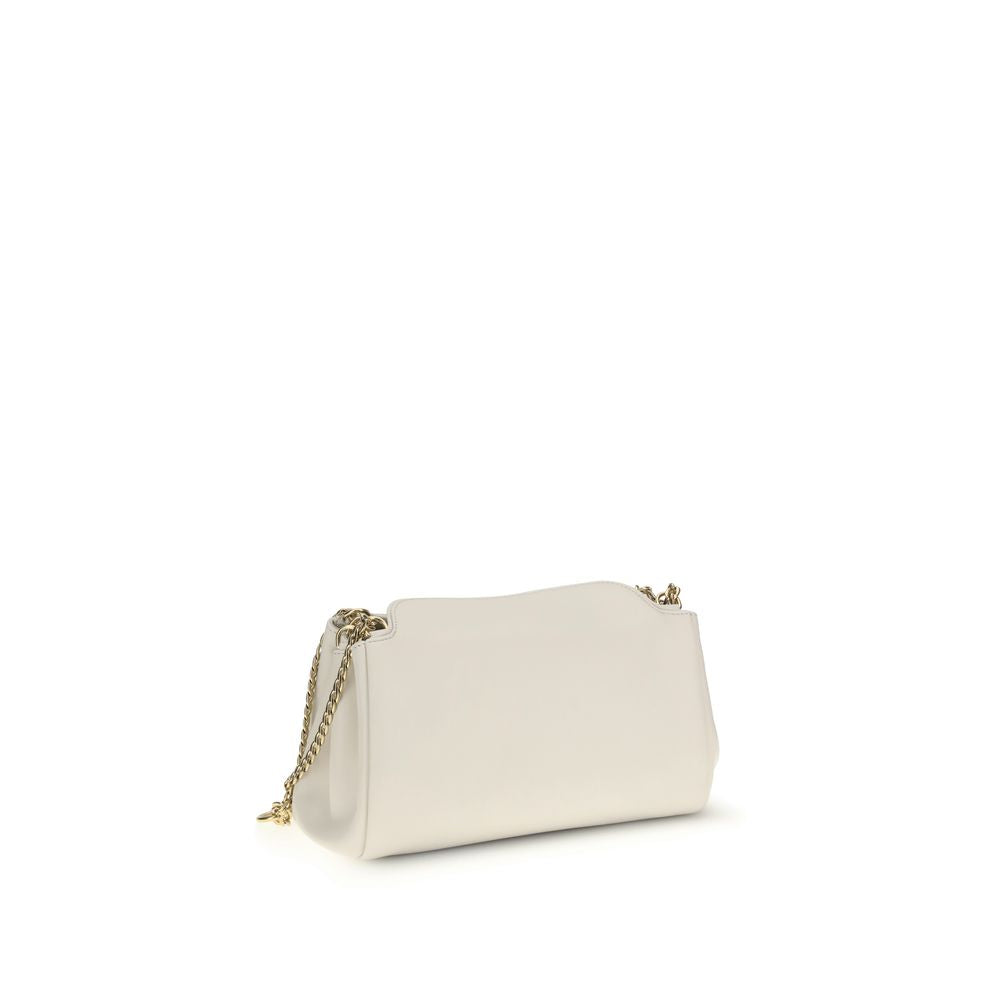 Discover the Prada White Calf Leather Bos Taurus Shoulder Bag, a masterpiece of luxury craftsmanship that elevates your style with timeless elegance and modern sophistication.