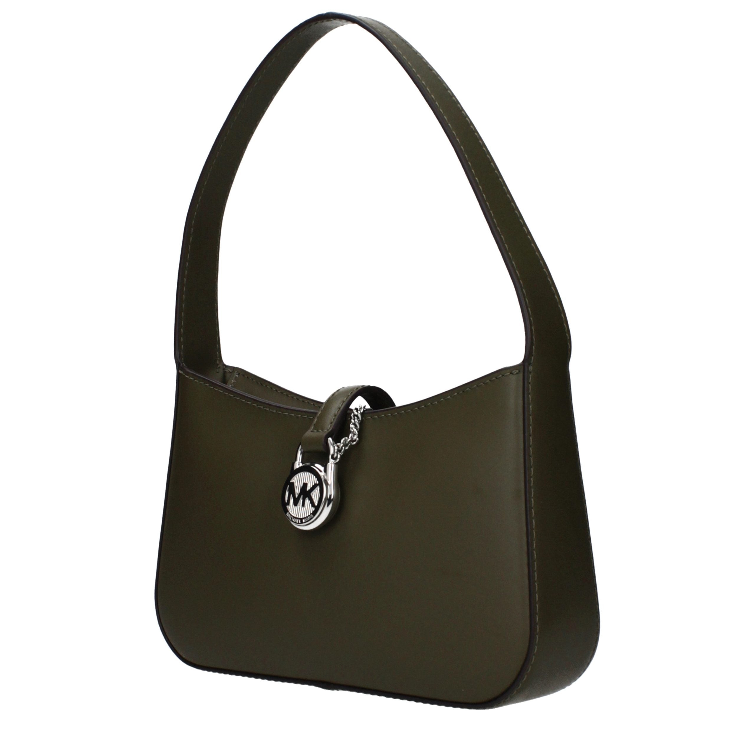 Elevate your elegance with the Michael Kors Green Leather Handbag, a timeless masterpiece of exquisite craftsmanship and luxurious design, perfect for any occasion.