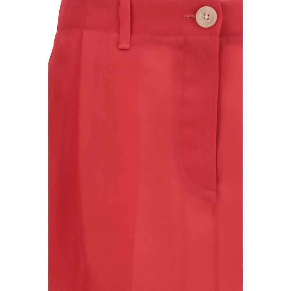 Indulge in the Khaite Multicolor Silk Midi Skirt, a masterpiece of silk organza that redefines luxury with its exquisite craftsmanship and alluring design for every occasion.