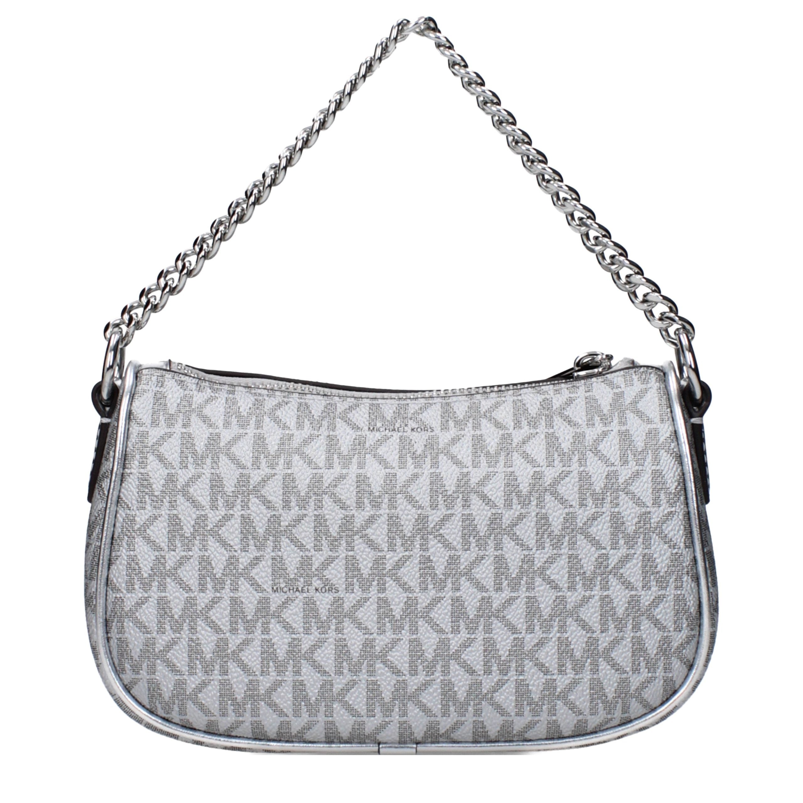 Discover the Michael Kors Gray Fabric Handbag, a symbol of artisanal luxury and sophistication, designed to elevate your style for any occasion.