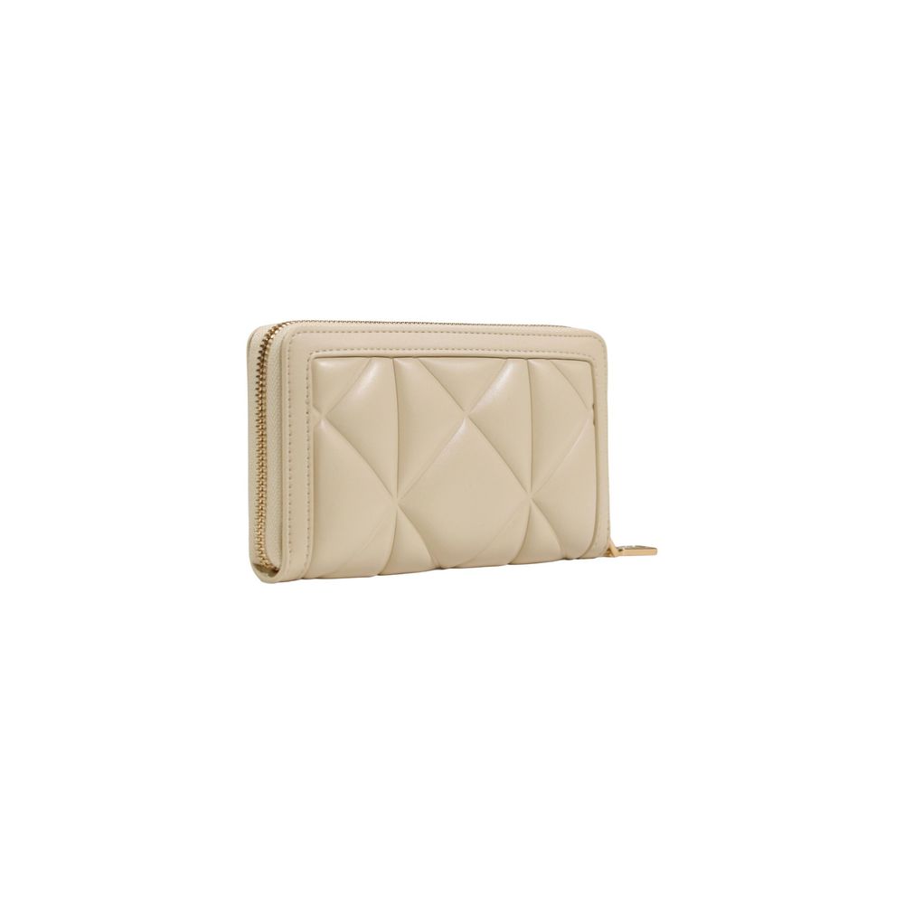 Elevate your style with the Love Moschino Cream Artificial Leather Wallet, a luxurious blend of eco-leather and sophisticated design, perfect for the discerning individual.