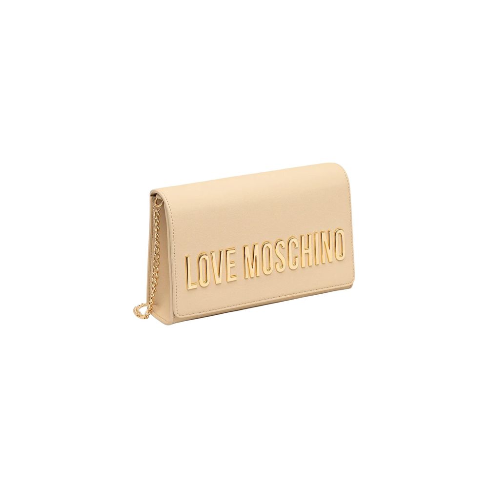 Elevate your style with the Love Moschino Beige Polyethylene Handbag, a luxurious blend of refined craftsmanship and versatile elegance, perfect for any sophisticated ensemble.