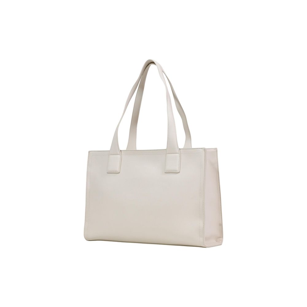 Elevate your style with the Love Moschino Beige Polyethylene Handbag, crafted from premium materials for timeless elegance and effortless sophistication in every occasion.