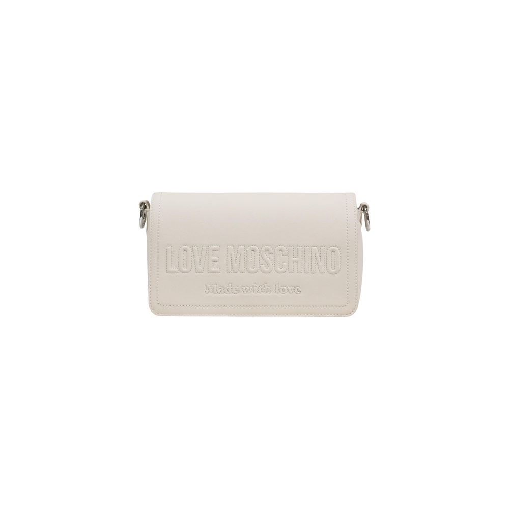 Discover the Love Moschino Beige Polyethylene Handbag, a masterpiece of sustainable luxury, blending exquisite craftsmanship with timeless elegance for the discerning individual.