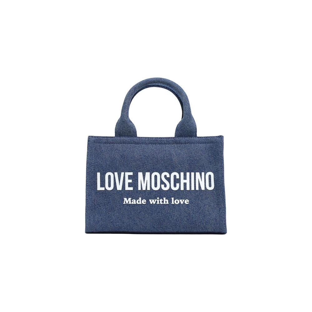 Discover the Love Moschino Blue Cotton Handbag, a blend of elegance and functionality, crafted from premium materials for the discerning individual who values refined luxury.