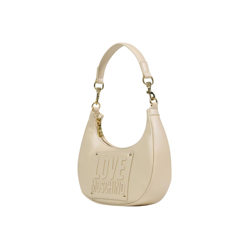 Elevate your style with the Love Moschino Cream Polyethylene Handbag, a luxurious blend of high-quality craftsmanship and modern elegance, perfect for any occasion.