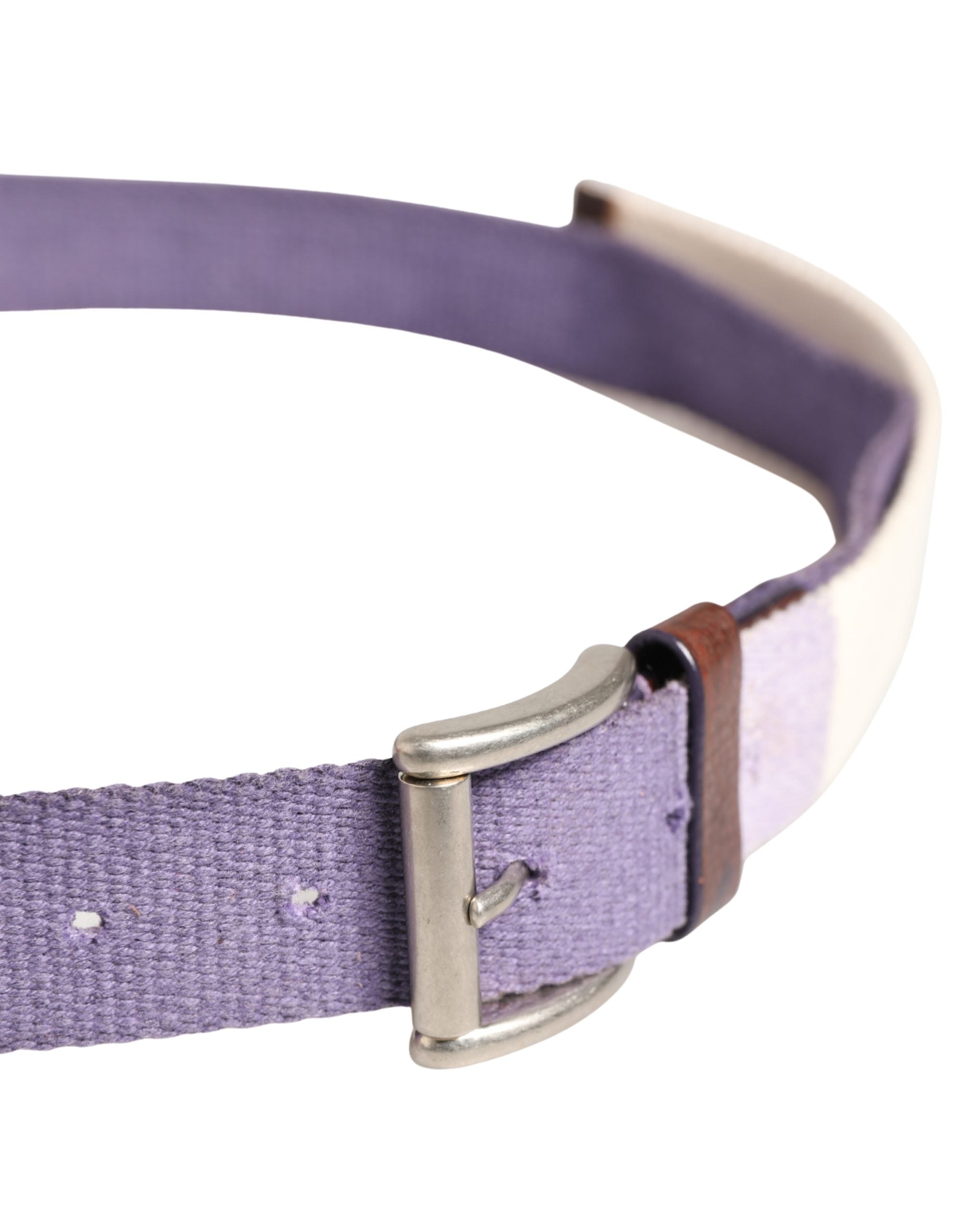 Ermanno Scervino Purple Canvas Belt - Exquisite Luxury Accessory