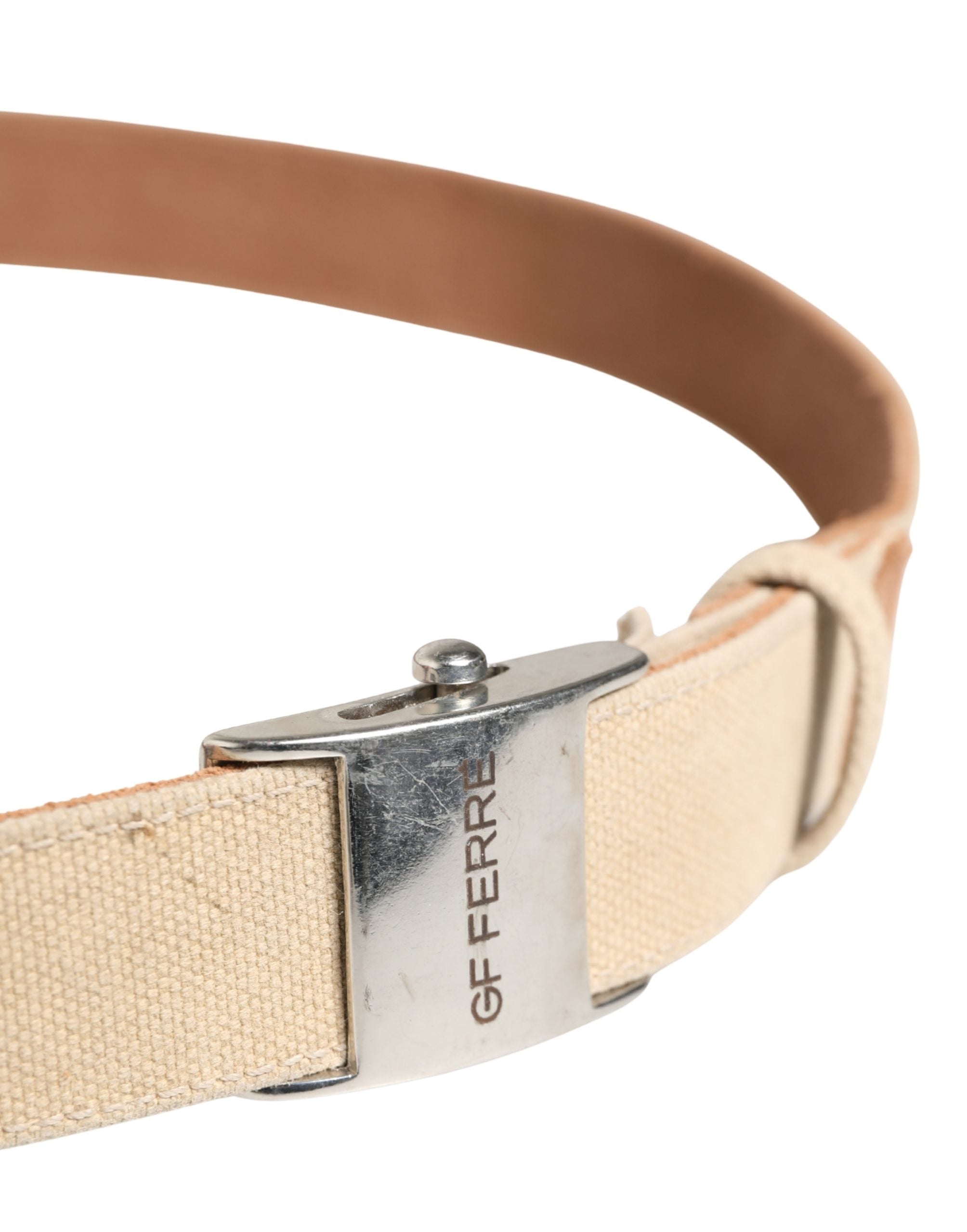 GF Ferre Beige Canvas Belt - Designer Luxury Accessory