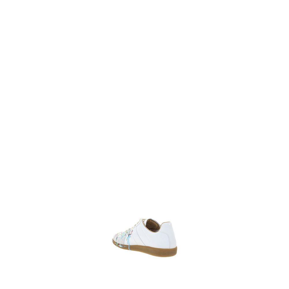 Maison Margiela White Calf Leather Bos Taurus Low Top Sneakers