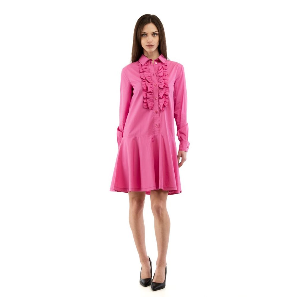 Moschino Fuchsia Cotton Casual Dress