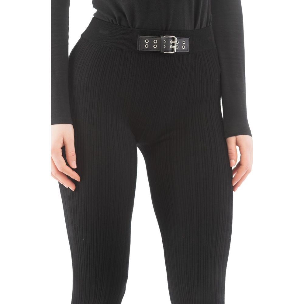 Moschino Black Viscose Skinny Pants