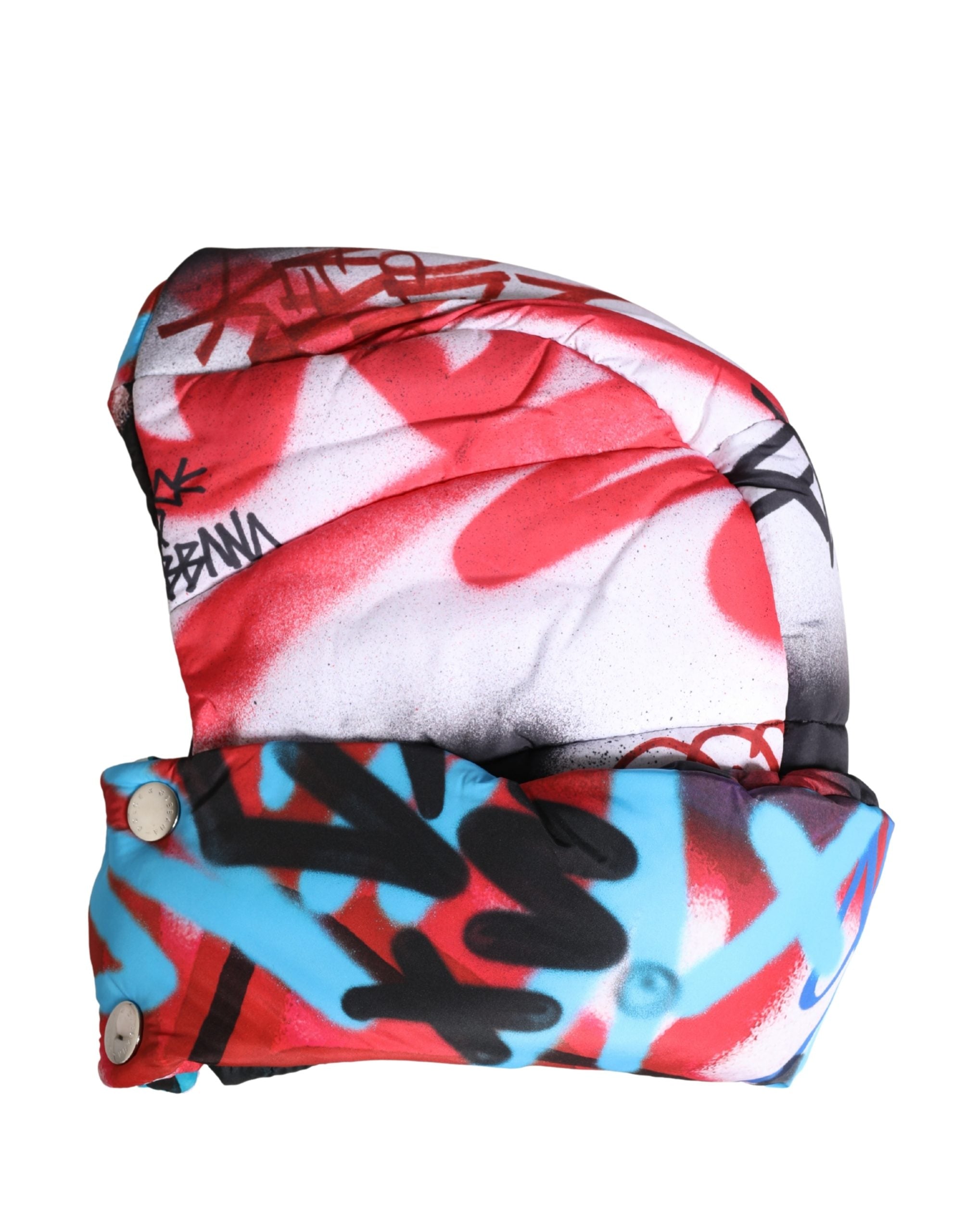 Dolce & Gabbana Multicolor Graffiti Head Wrap Hat Couture