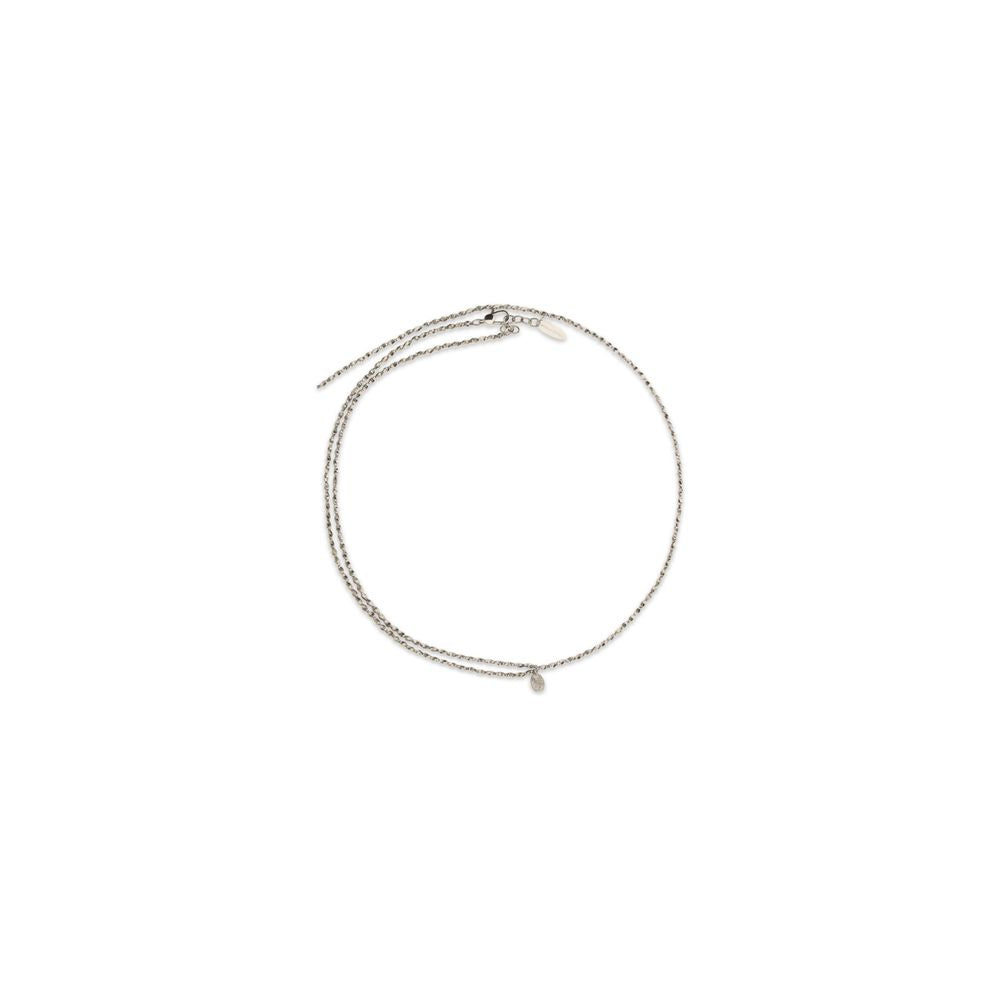 Brunello Cucinelli Gray Metal Necklace – Artisanal Luxury Accessory