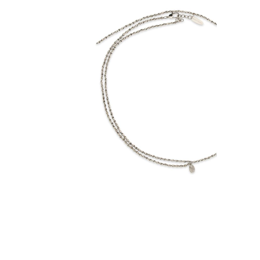 Brunello Cucinelli Gray Metal Necklace – Artisanal Luxury Accessory