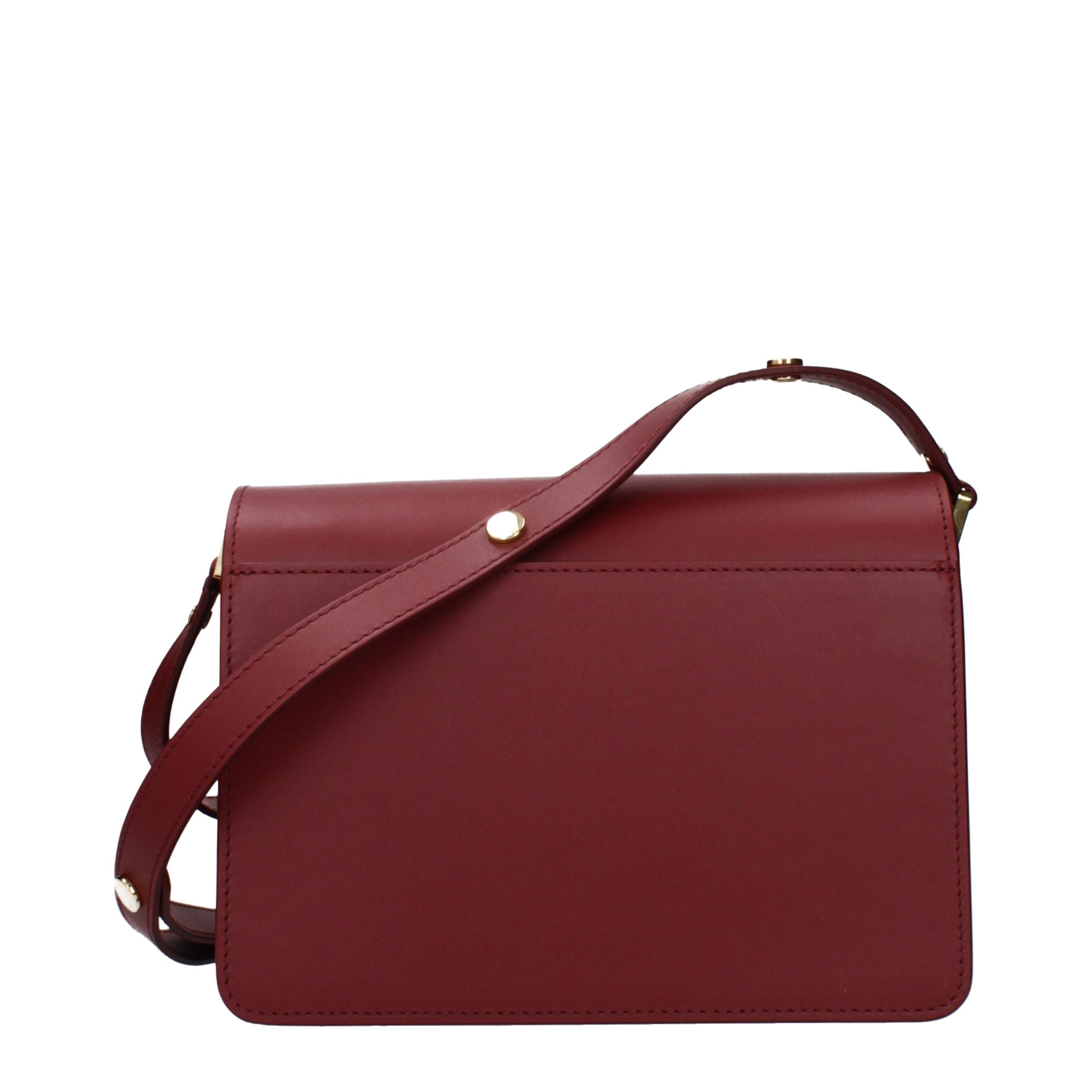 Indulge in the Marni Red Leather Shoulder Bag, a symbol of artisanal luxury that elevates your style with exquisite craftsmanship and timeless elegance.
