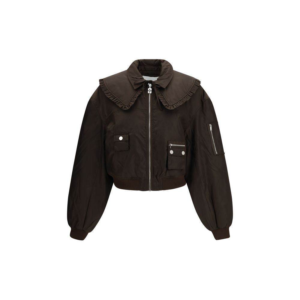 Ganni Bicolor Bomber Jacket - Effortless Scandinavian Luxury