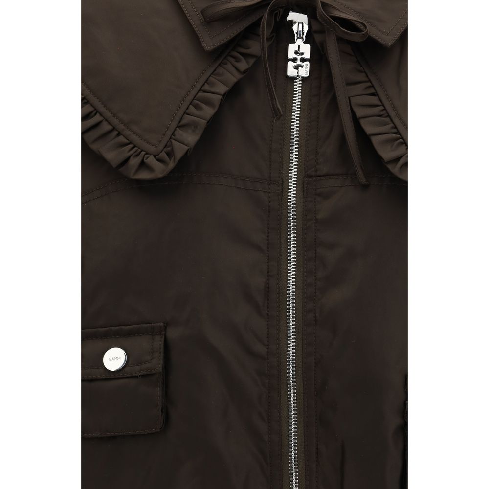 Ganni Bicolor Bomber Jacket - Effortless Scandinavian Luxury