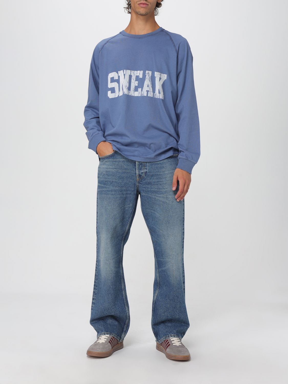 Golden Goose Blue Cotton Flared Jeans - Designer Luxury Denim