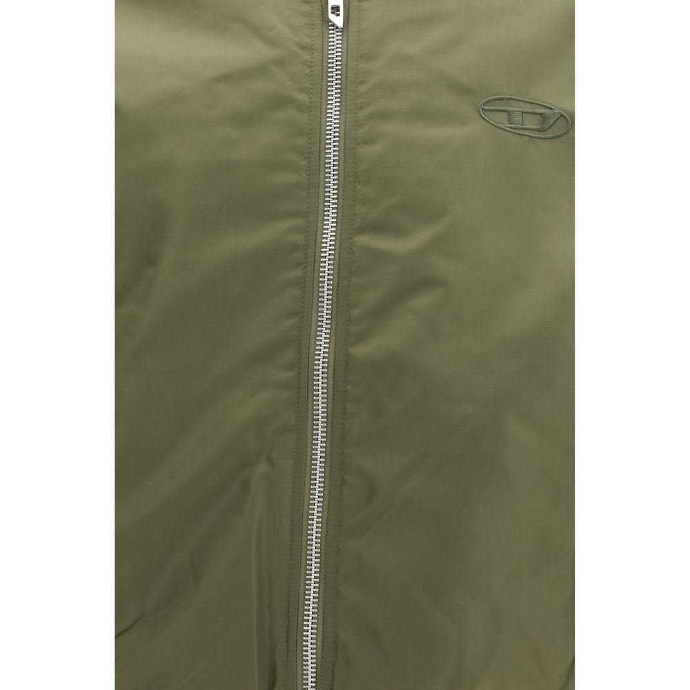 Diesel Bicolor Polyamide Bomber Jacket - Artisanal Luxury Outerwear