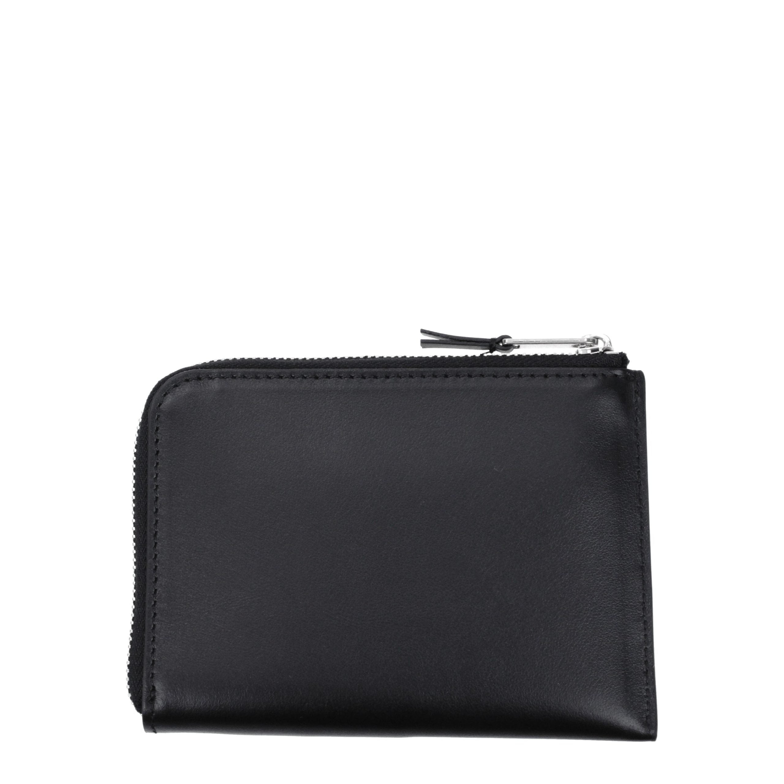 Palm Angels Black Leather Cardholder - Artisanal Luxury Accessory