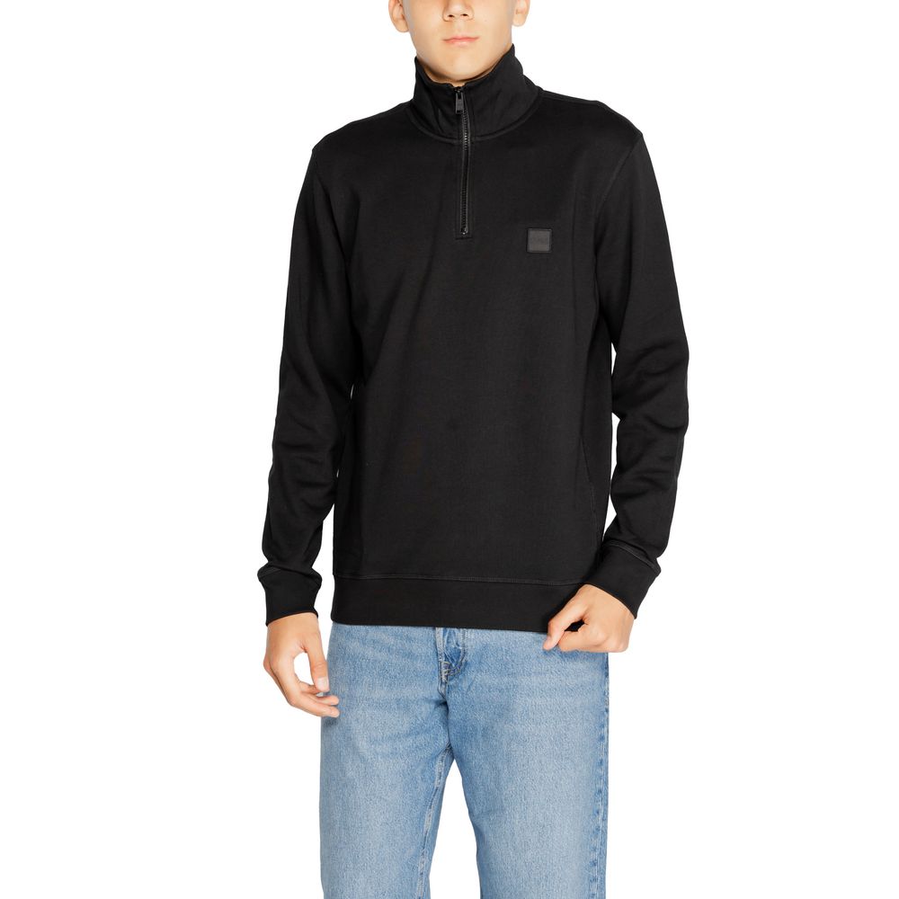 Hugo Boss Black Cotton Sweatshirt - Designer Luxury Essentials
