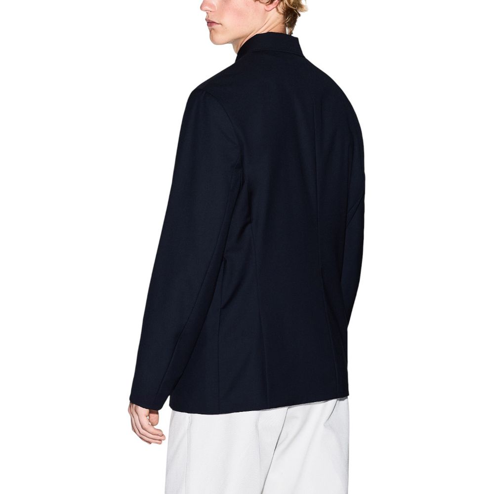 Elevate your wardrobe with the Armani Exchange Black Polyester Blazer, a masterpiece of refined craftsmanship and timeless elegance, perfect for any sophisticated occasion.