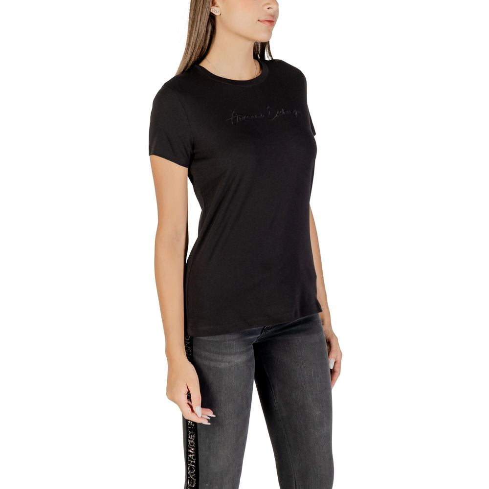 Discover the Armani Exchange Black Cotton T-Shirt, a timeless blend of luxurious cotton and refined craftsmanship, perfect for elevating any wardrobe with effortless elegance.