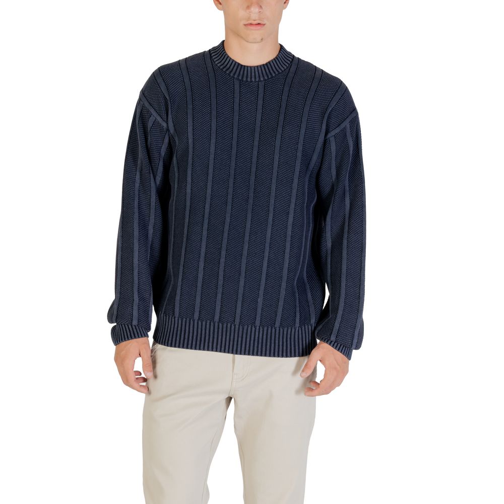 Hugo Boss Blue Cotton Sweatshirt - Artisanal Luxury Essential