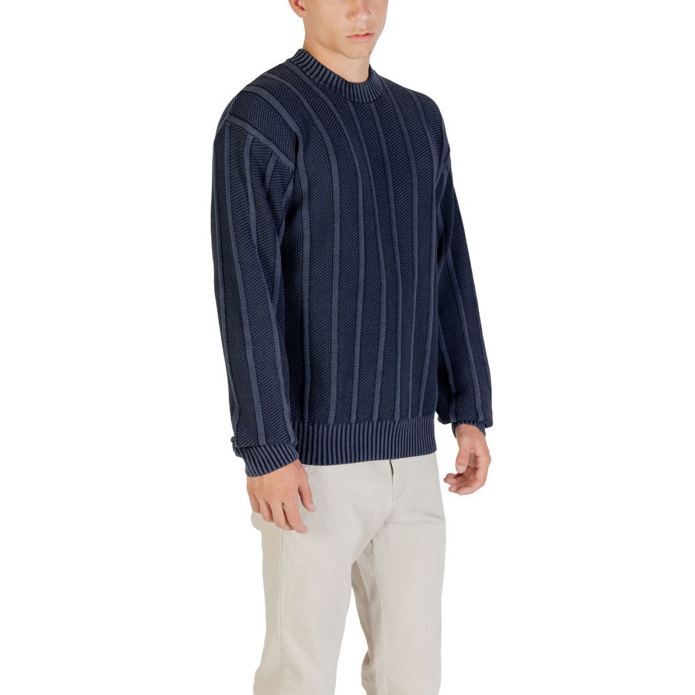 Hugo Boss Blue Cotton Sweatshirt - Artisanal Luxury Essential