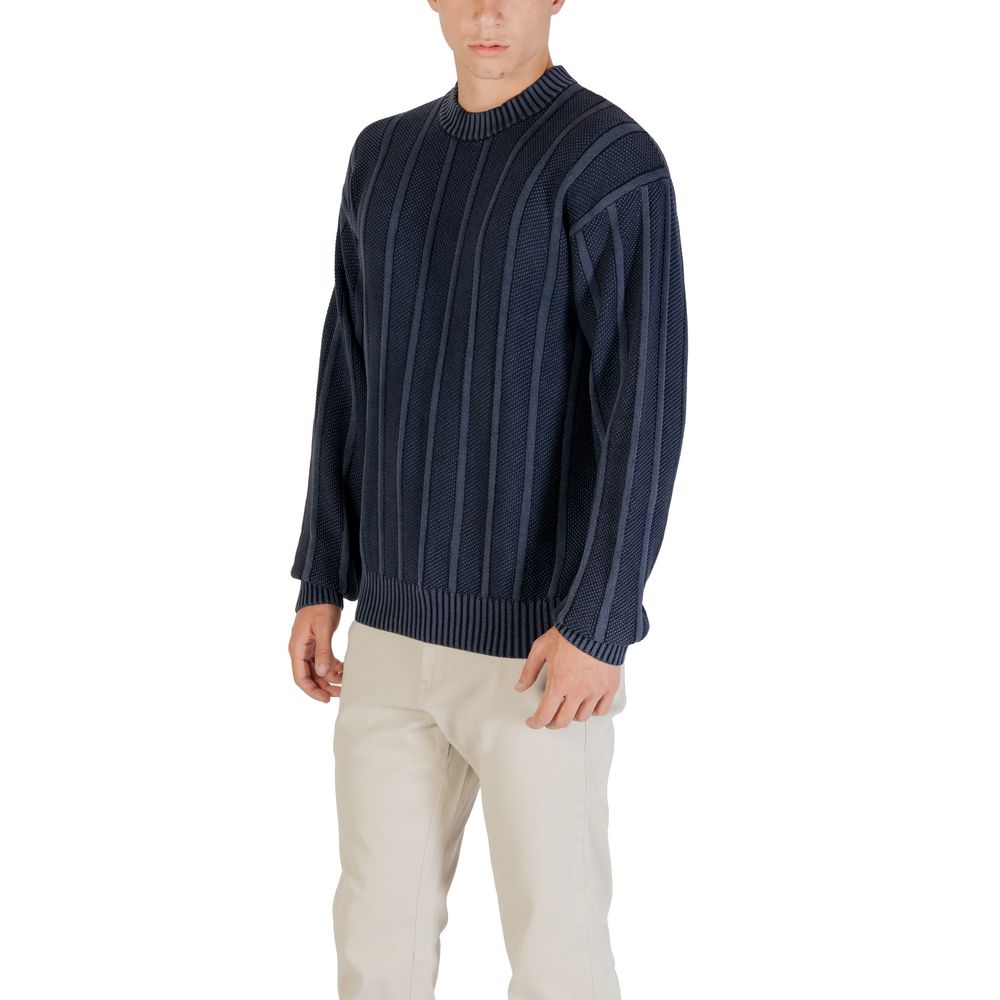 Hugo Boss Blue Cotton Sweatshirt - Artisanal Luxury Essential