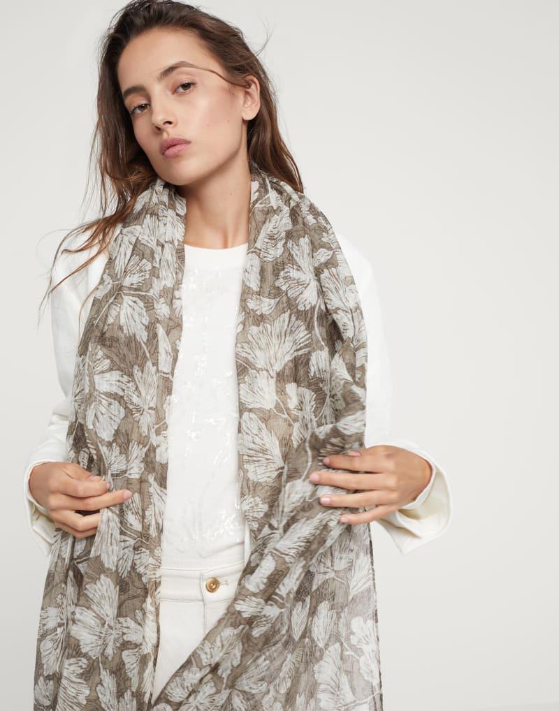 Brunello Cucinelli Green Linen Scarf