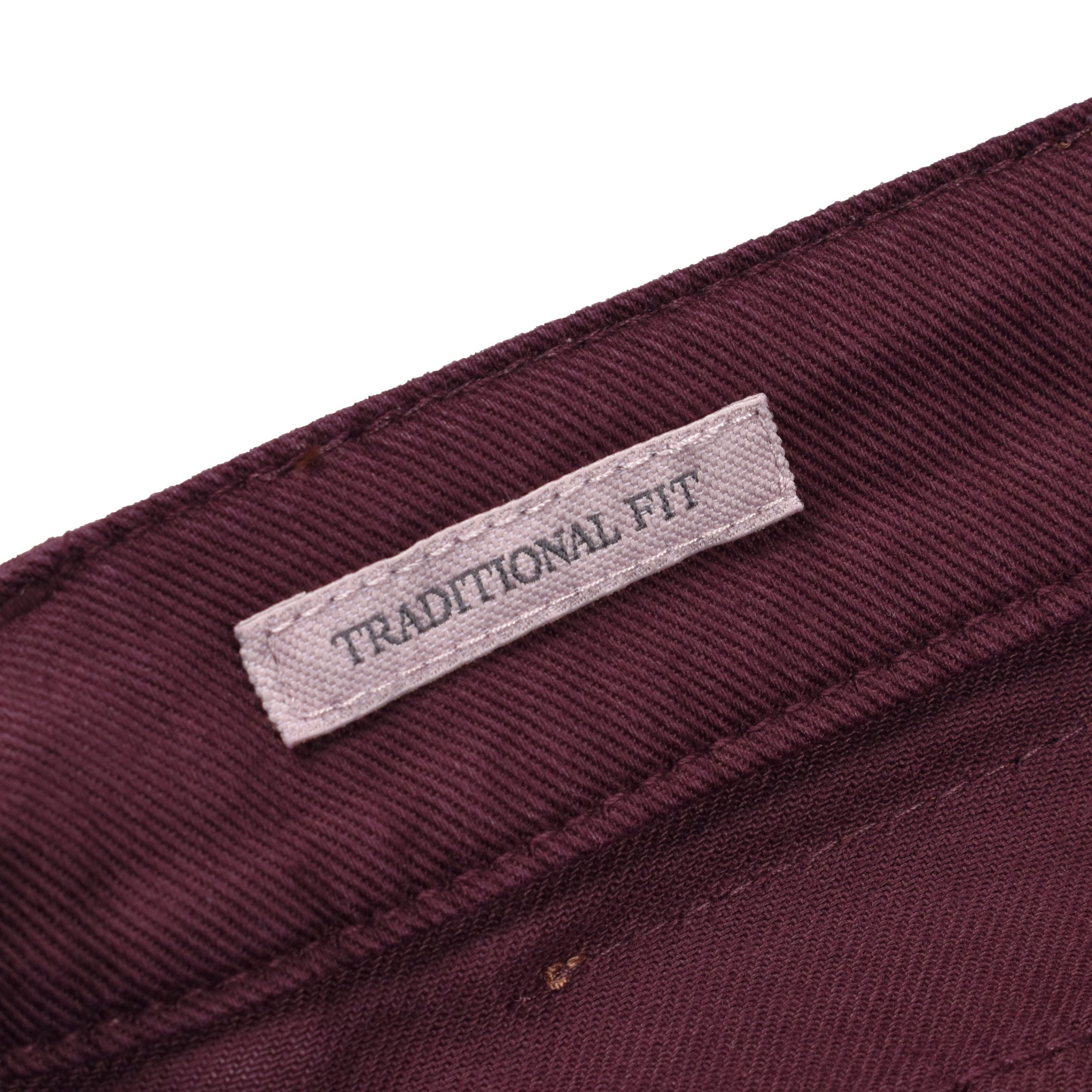 Brunello Cucinelli Burgundy Cotton Pants