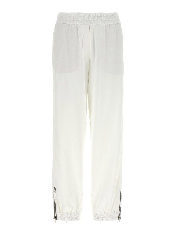 Brunello Cucinelli White Cotton Athletic Pants
