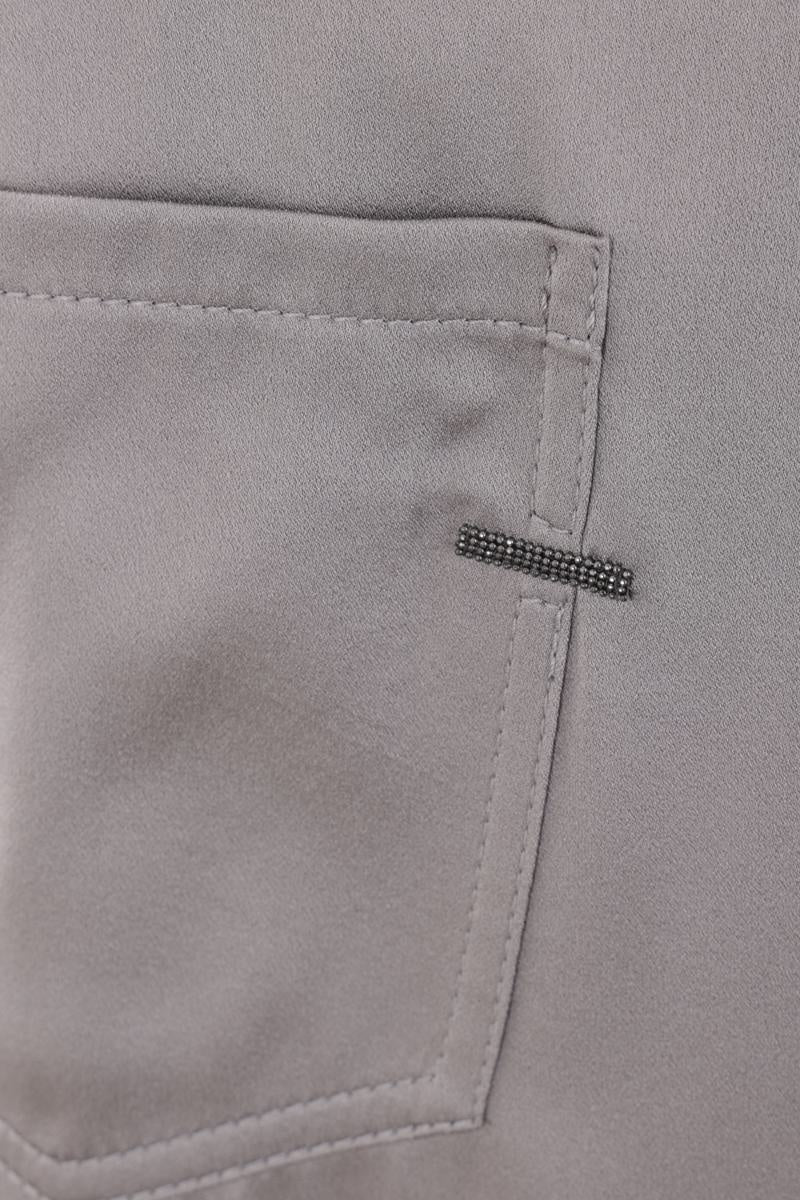 Brunello Cucinelli Gray Acetate Casual Pants