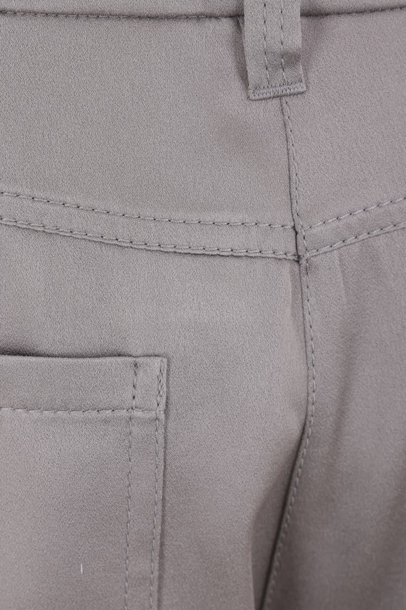 Brunello Cucinelli Gray Acetate Casual Pants