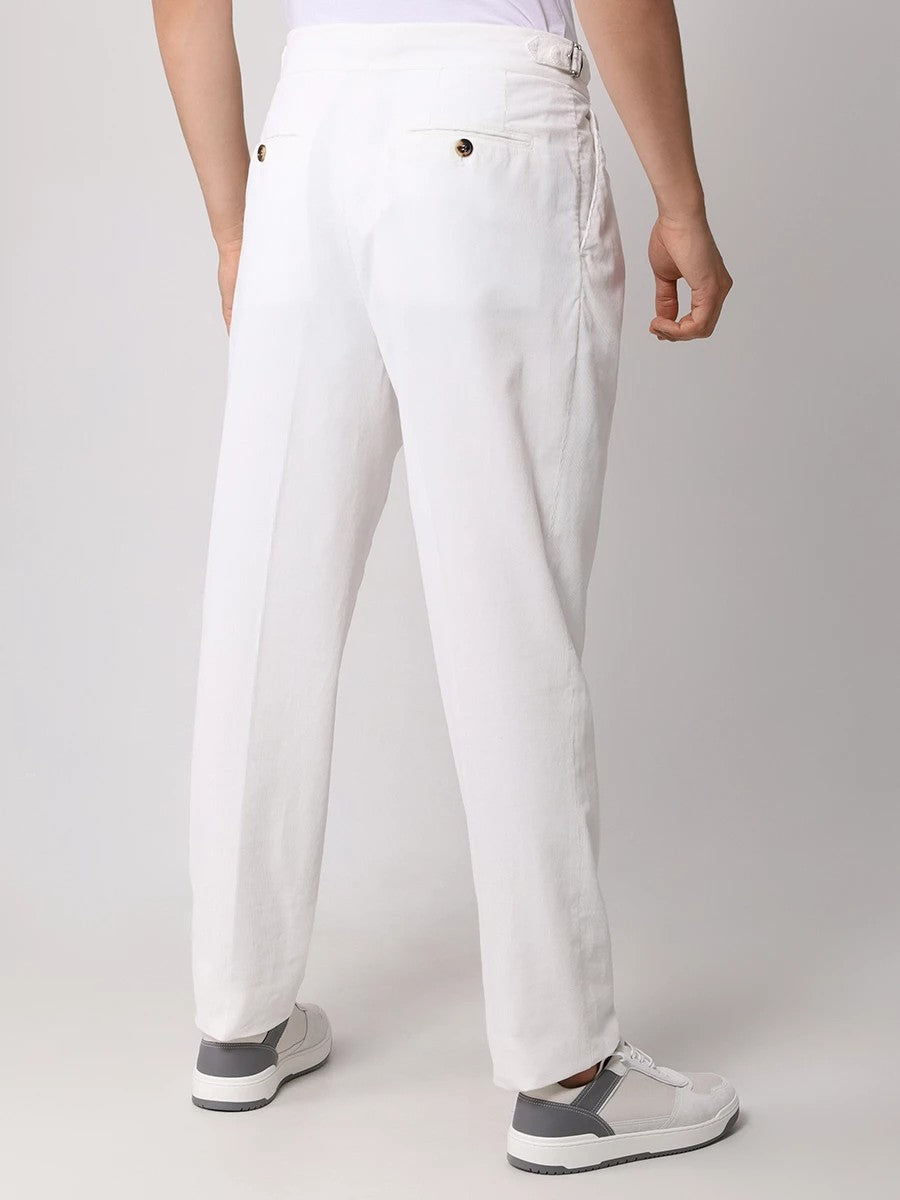 Brunello Cucinelli White Cotton Casual Pants