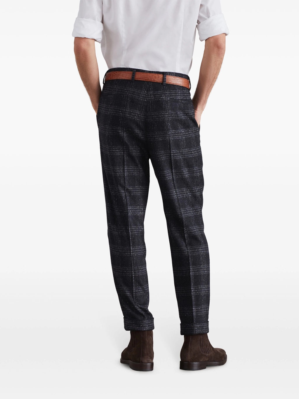 Brunello Cucinelli Gray Silk Casual Pants