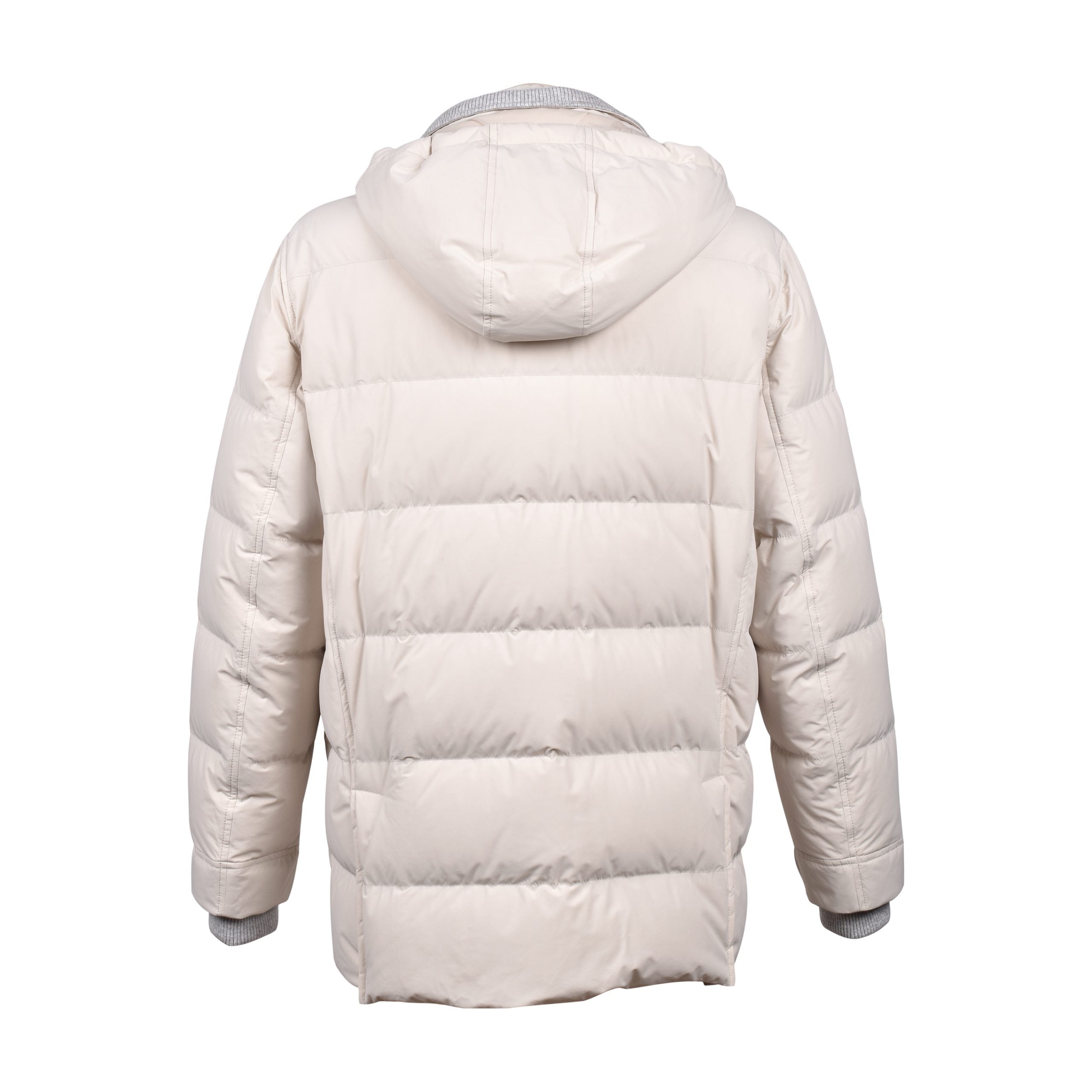 Brunello Cucinelli White Polyamide Full-Length Jacket