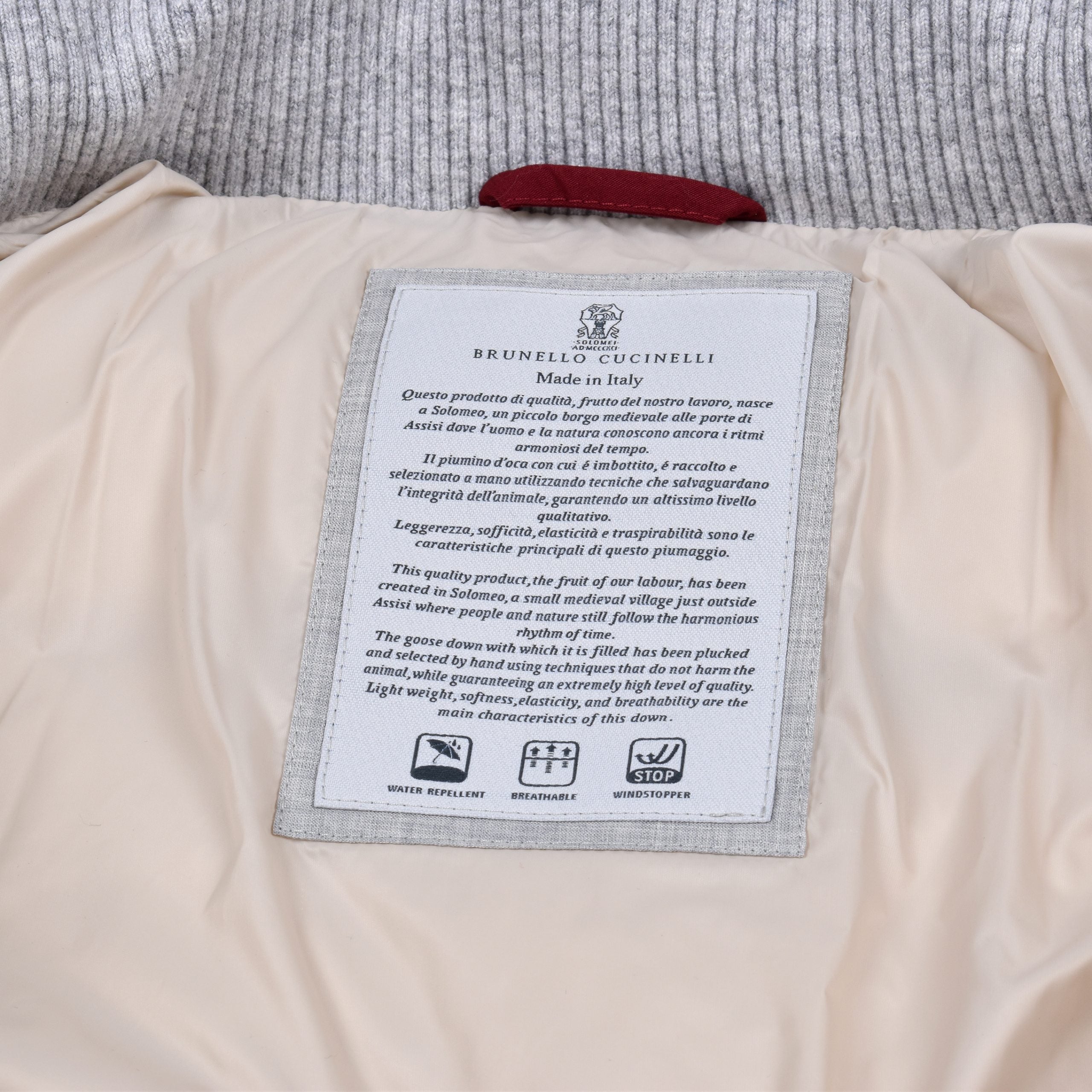 Brunello Cucinelli White Polyamide Full-Length Jacket