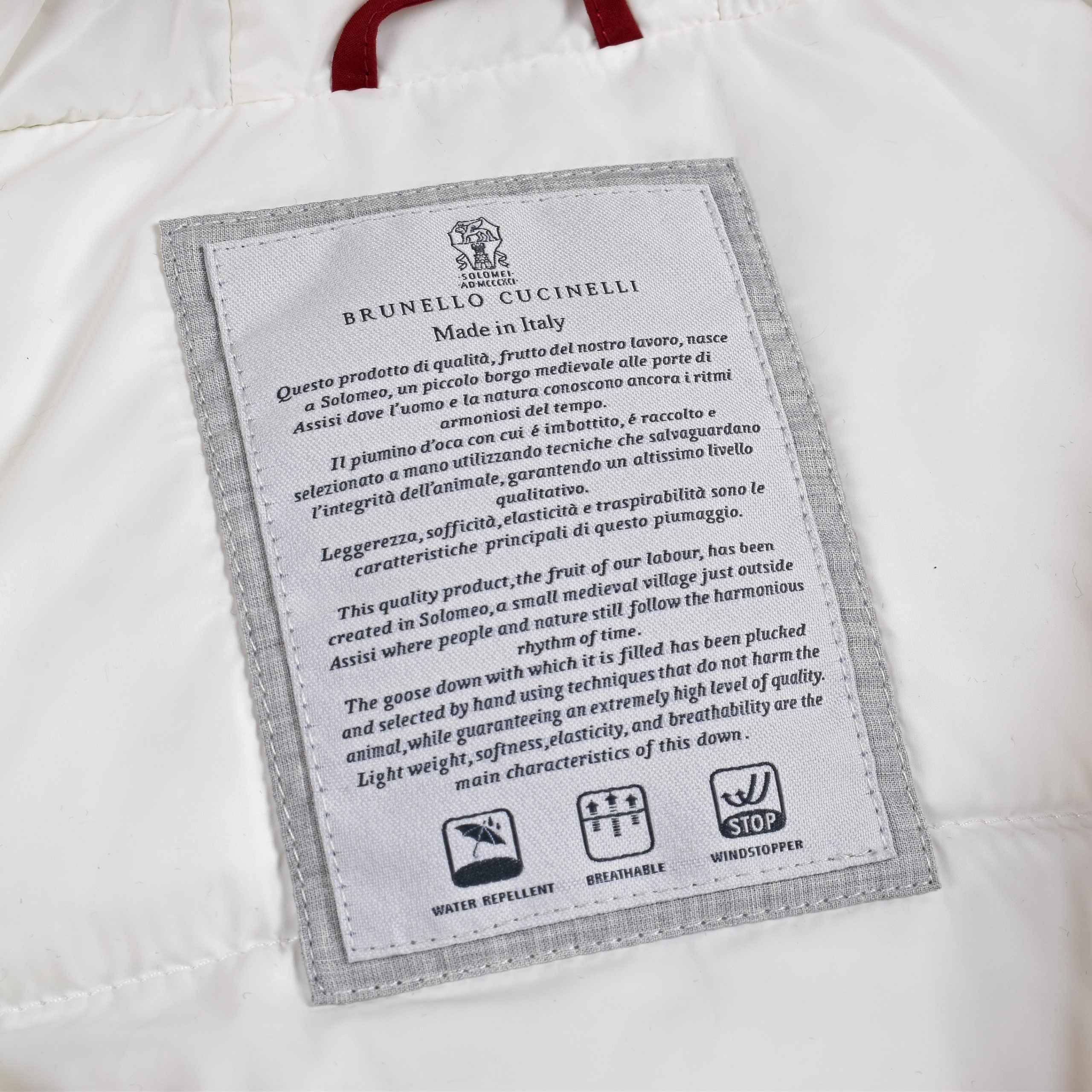 Brunello Cucinelli Beige Cotton Full-Length Jacket