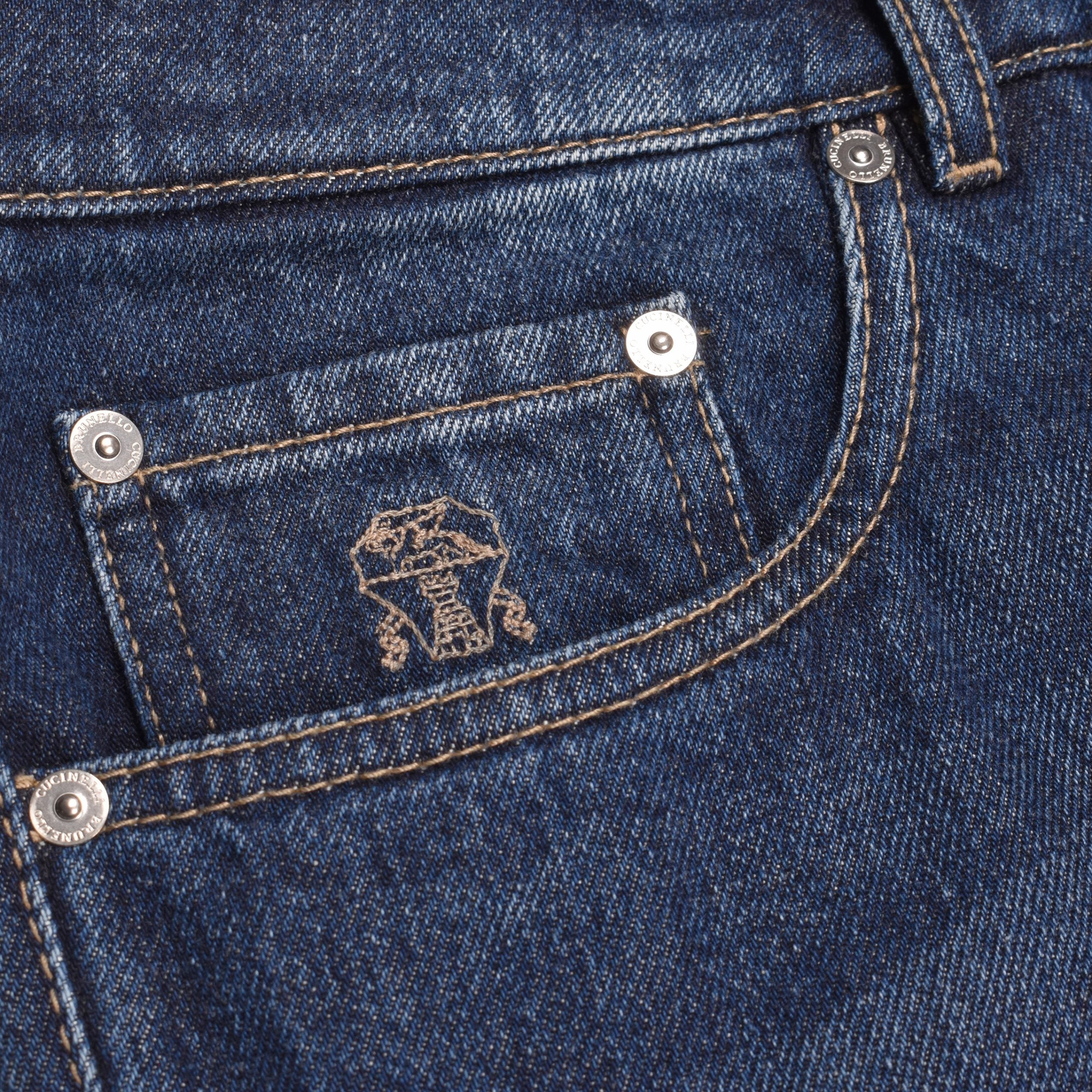 Brunello Cucinelli Blue Cotton Jeans Denim