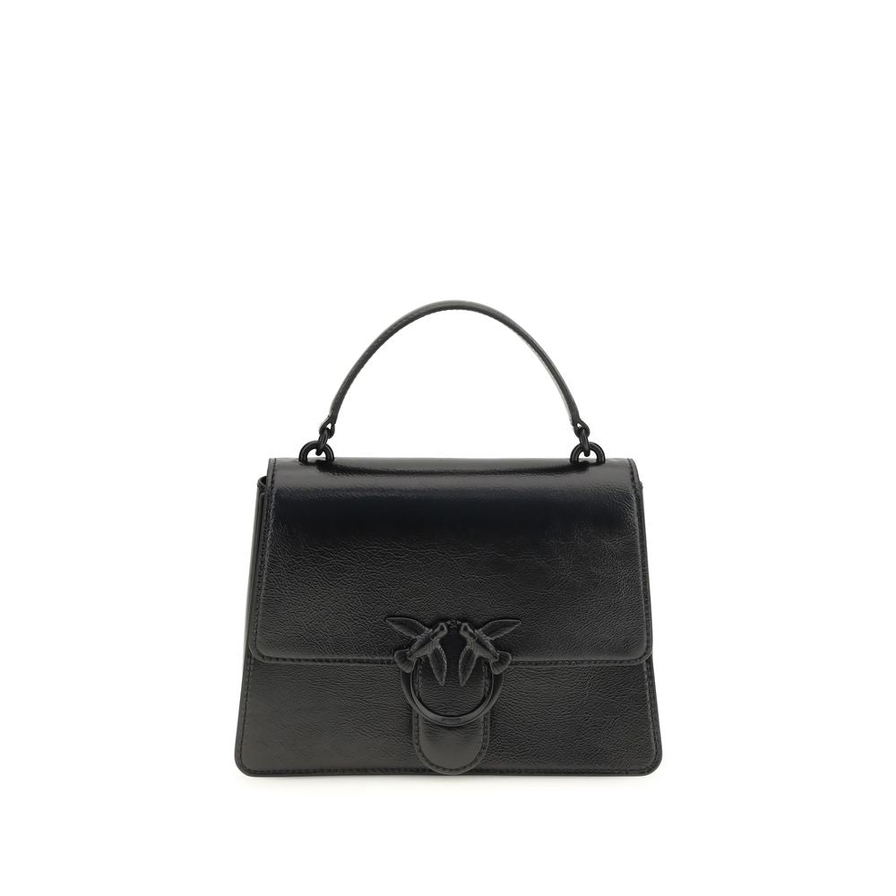 Indulge in the exquisite PINKO Black Lamb Ovis Aries Aries Handbag, a timeless luxury crafted from soft leather, perfect for elevating your sophisticated style.