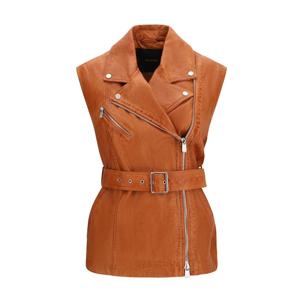 PINKO Brown Goatskin Clothing