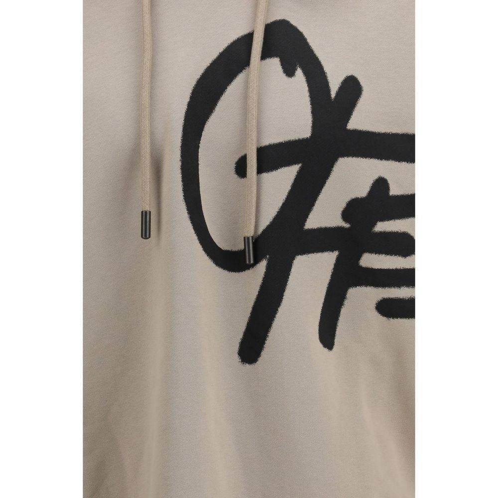 Elevate your style with the Off-White Beige Cotton Sweatshirt, a luxurious blend of comfort and artistry, perfect for those who embody sophistication and confidence.