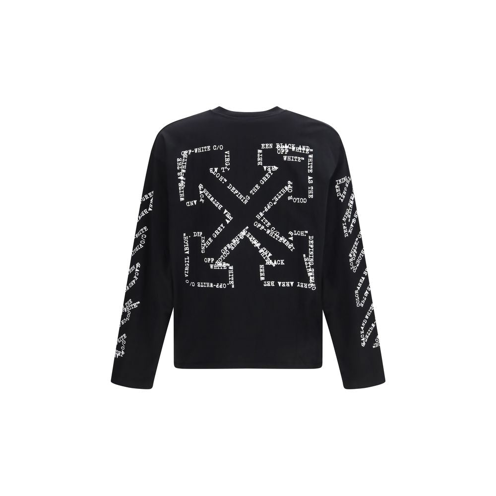 Discover the Off-White Black Cotton Sportswear, a luxurious long-sleeve T-shirt crafted from 100% cotton, embodying contemporary elegance for the discerning urbanite.